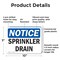 Signmission Sprinkler Drain, 10 in W x Rectangle, Plastic OS-2PACK-NS-P-710-L-18396 - alternate 2